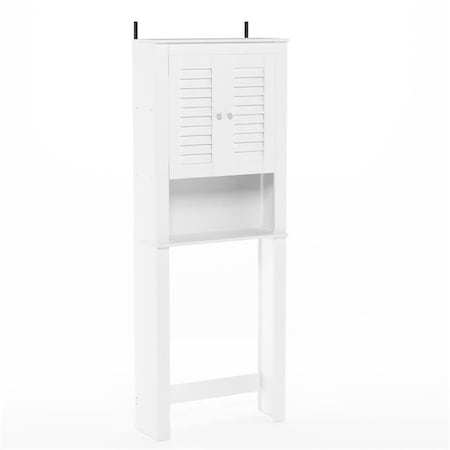 Furinno Furinno FR18515WH Indo Louver Door Bath Cabinet - White - 62.99 x 23.62 x 8.27 in. FR18515WH